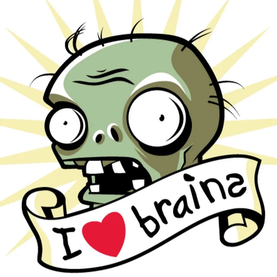 Zombie brain. Мультяшная голова зомби. Наклейки растения против зомби. Маска зомби поедающего мозги.