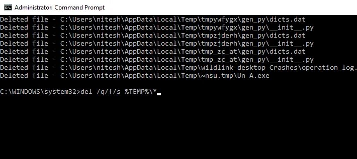 Windows temporary files