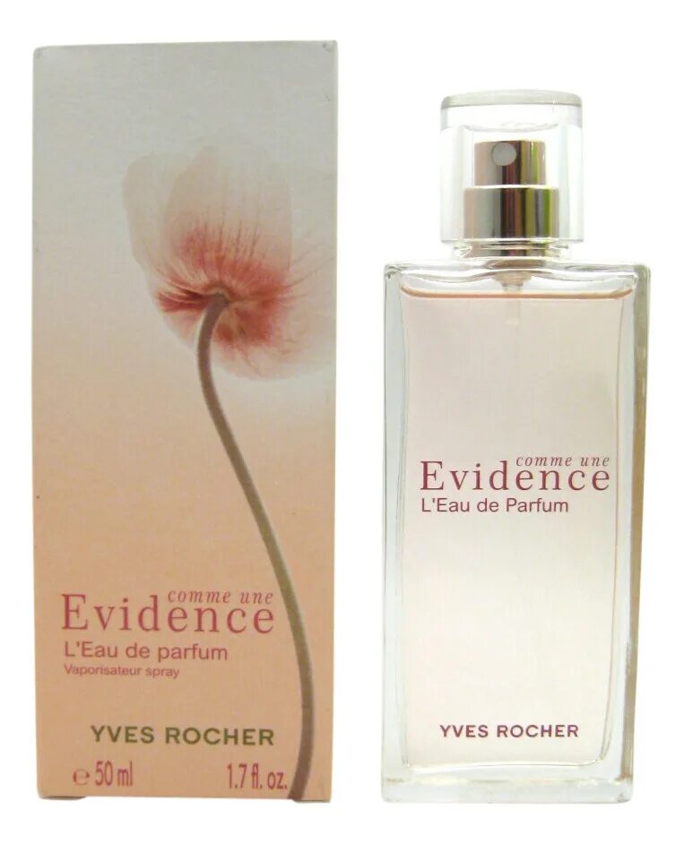 Comme une evidence yves rocher. Evidence l'Eau de Parfum. Evidence IV Roche духи. Эвиденс Ив Роше. Yves Rocher духи evidence comme une.