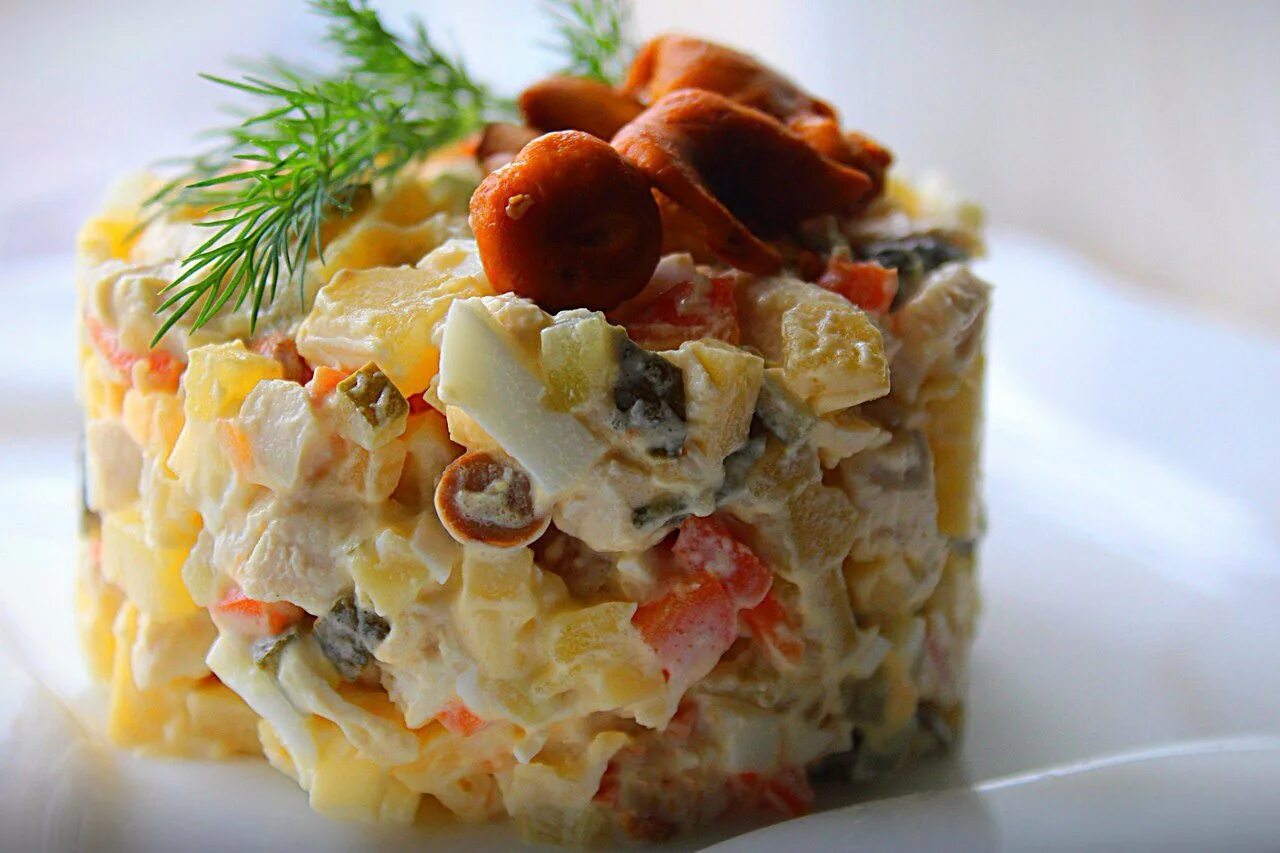 Рецепт салата с колбаской. Салат баварский охотничий. Салат охотничий с копченой колбасой. Салат охотничий с грибами. Салат с копчёной курицей и грибами.