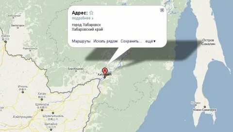 Показать на карте г хабаровск