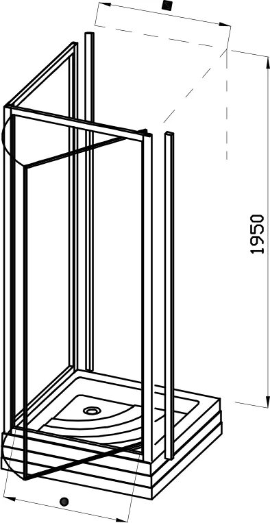 Ravak Supernova avdp3-170 40vv0u0241. 90х90 душевой распашной