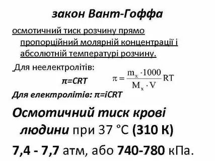 Математическое выражение закона вант гоффа
