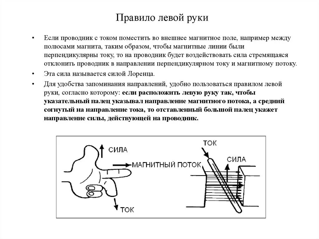 Правило левой руки физика 8 класс. 2 Правило левой руки физика. Закон левой руки физика 9 класс. Правило левой руки для магнитного поля 8 класс.