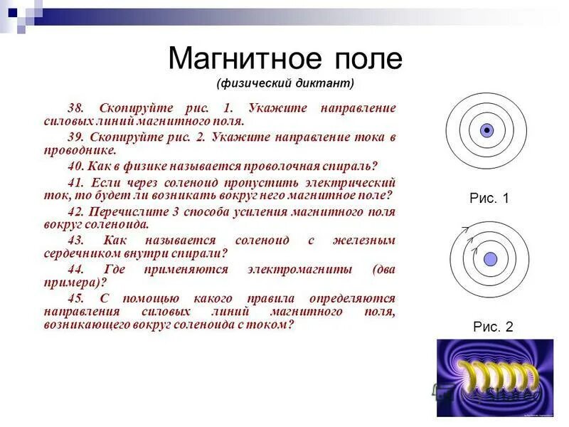 Физическое описание магнитного поля