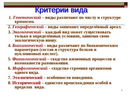 Морфологический критерий кратко