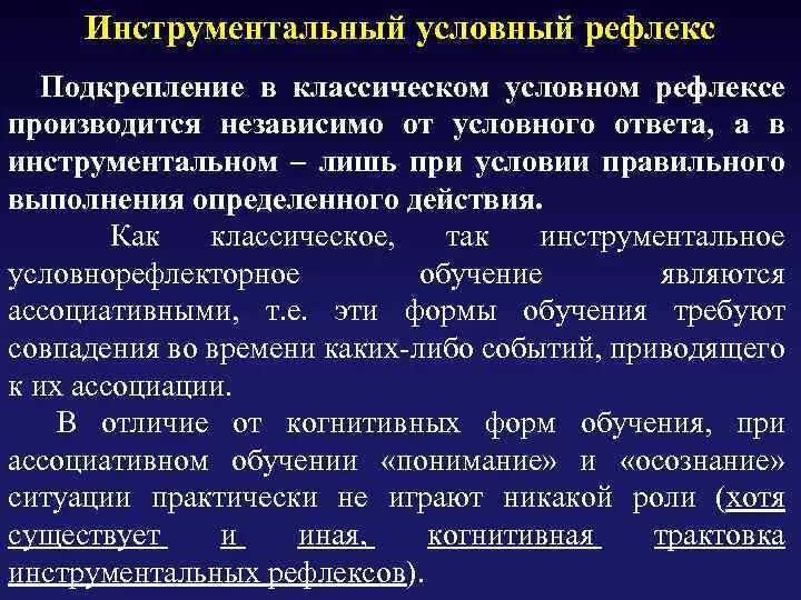 Инструментальные рефлексы. Инструментальные условные рефлексы. Классический условный рефлекс и инструментальный условный. Инструментальный рефлекс пример.