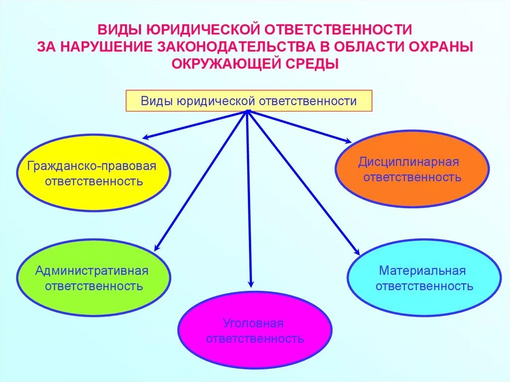 Правонарушения земельного законодательства. Ответственность в области охраны окружающей среды. Виды юридической ответственности. За нарушение законодательства в области охраны окружающей среды. Виды юридической ответственности в области охраны окружающей среды.