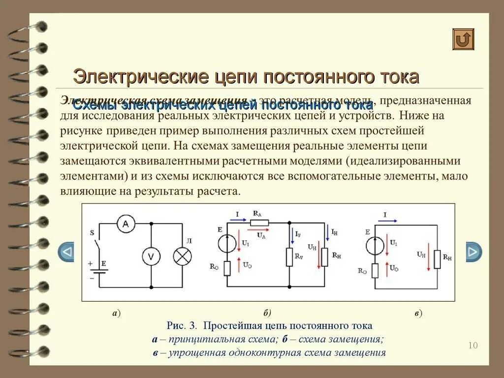 Как определить направление цепи. Электрическая цепь постоянного тока схема электрическая. Схема замещения электрической системы. Схема замещения электрической цепи переменного тока. Принципиальная схема электрической цепи с лампочкой.