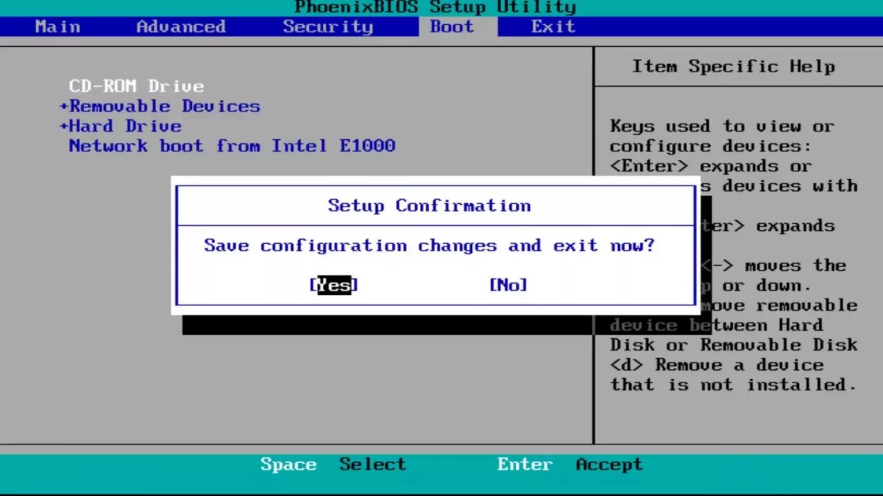 Enter select