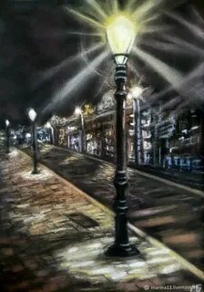Пейзаж с фонарями
