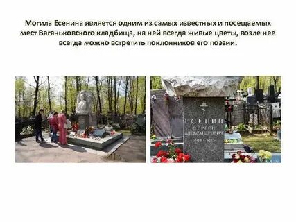 Есенин участок на кладбище