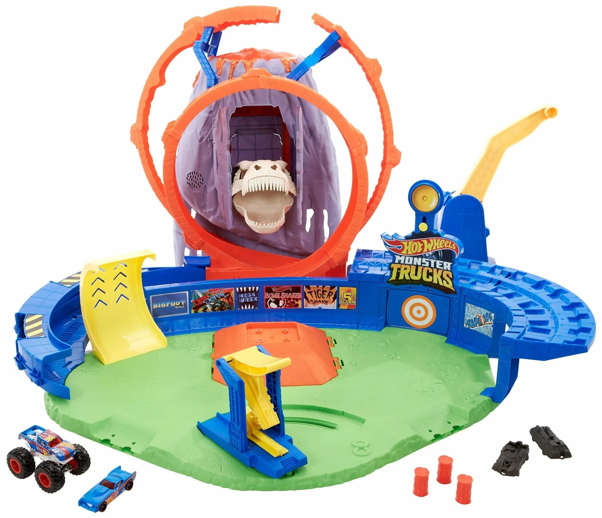 Hot wheels монстр трак вулкан. Hot wheels монстр-трак, вулкан арена, gyl14. Hot wheels треки вулкан арена. Hot wheels monster trucks t-rex volcano. вулкан арена hot wheels монстр-трак.