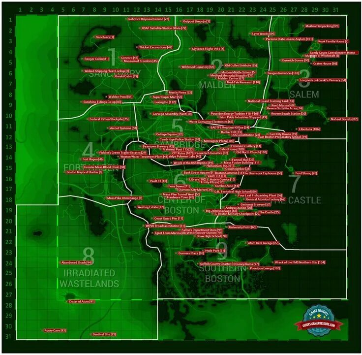 Fallout 4 расположение на карте Картинки ИНТЕРАКТИВНАЯ КАРТА ФОЛЛАУТ