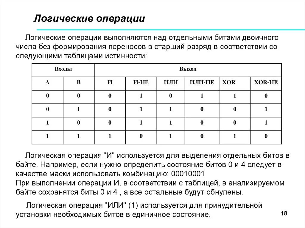 Определить результат операции a b. Информатика таблица с логическими операциями и определения. Порядок значимости логических операций. Как высчитывать логические операции. Как выполняются операции в информатике.