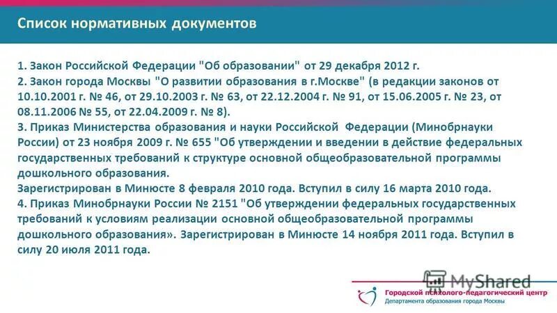 Нормативно-правовое обеспечение дополнительного образования. Разработка локальных нормативных документов. Документы регламентирующие деятельность психолога. Документы регламентирующие содержание образования. Нормативные документы в области образования.