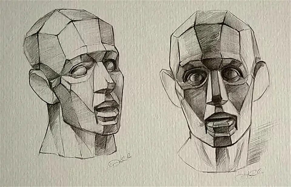 Лицо из геометрических фигур