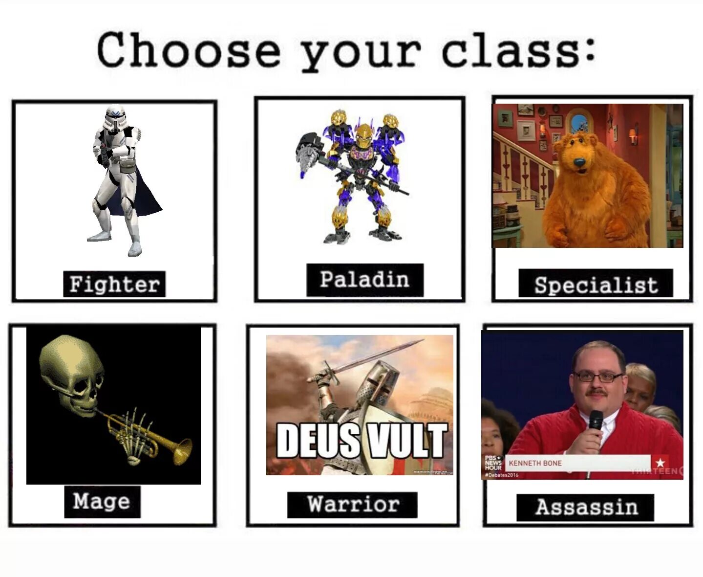 Choose your click. Choose your Fighter Мем. Choose your class. Choose your class meme. Choose your character Мем.