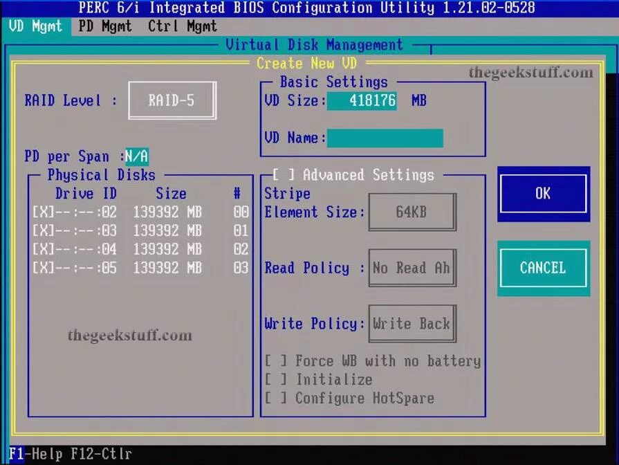 Raid configuration utility. Bios configuration utility. raid 5 hotspare. dell perc h710 bios. perc 6i integrated.