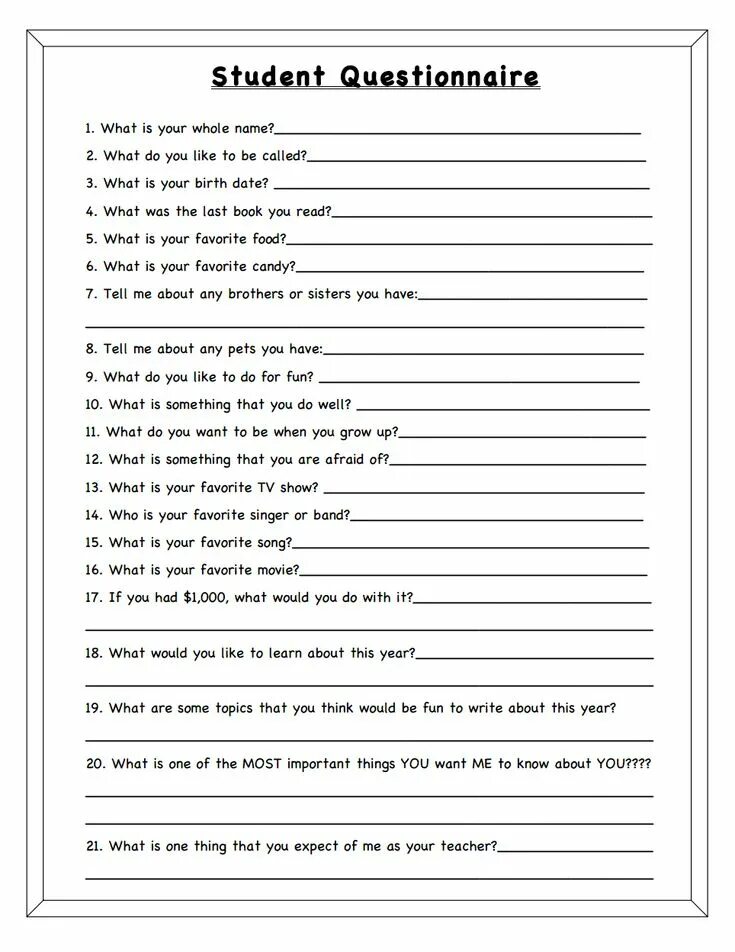 Back up questions