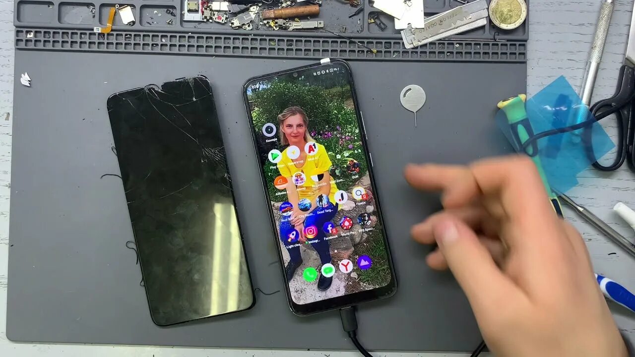 Realme C11 RMX2185 Замена модуля экрана - YouTube
