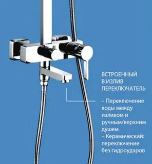 Смеситель для душа с поворотным изливом