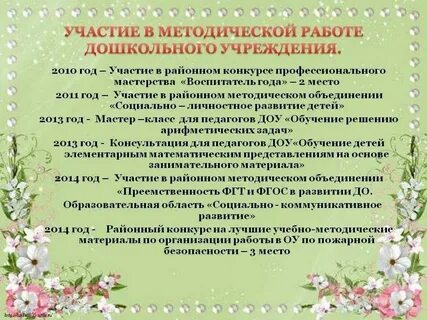 Методическая разработка воспитателя доу для аттестации