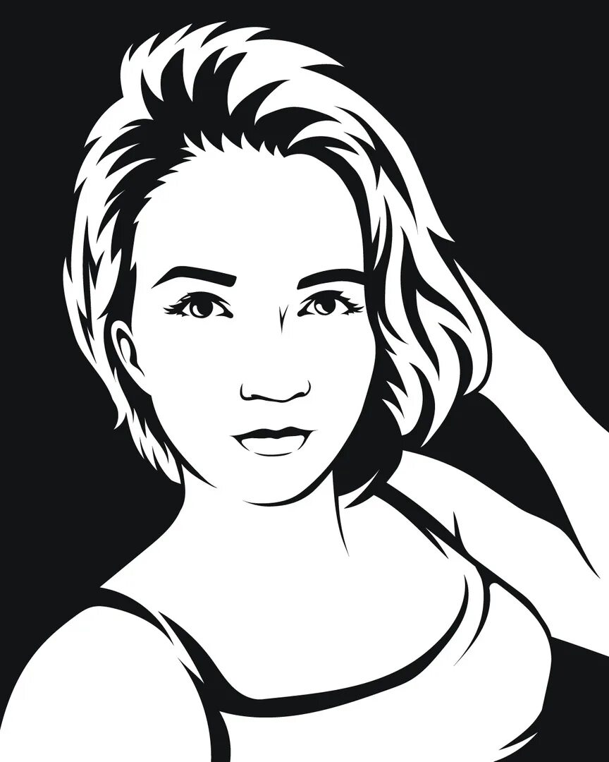 Черно белое фото для фотошопа. Портрет вектор. Портрет в черно белом стиле. Эмма уотсон. Девушка серьезная.