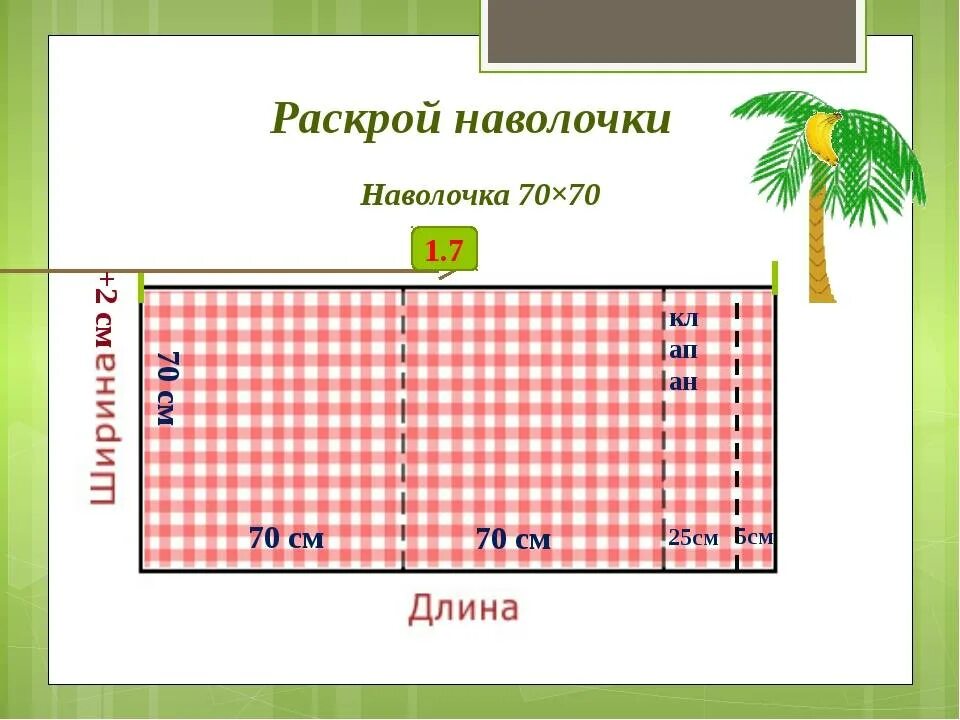 Как наволочку 70х70 надеть на подушку 50. Раскрой наволочки. Раскройка наволочки. Раскрой ткани на наволочки. Раскрой наволочки 70х70.