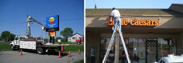 Sign installation. Kingston on Board installation.