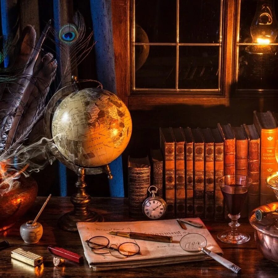 Натюрморт с глобусом. Стол писателя. Натюрморт с книгой и свечой. Школьный натюрморт с глобусом.