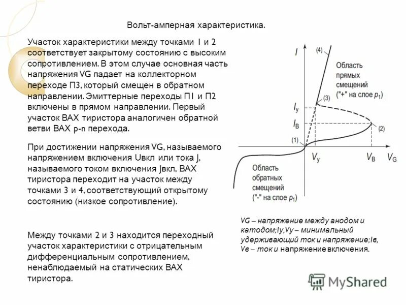 Рамку с постоянным током удерживают. Вольт амперная характеристика тиристора. Вольт-амперная характеристика (вах) тиристора. Вольтамперная характеристика однооперационного тиристора. Вах диодного симистора.