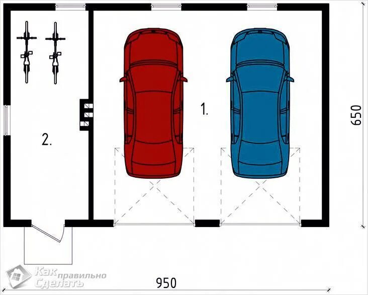 За сколько можно гараж. Оптимальные габариты гаража на 2 машины. Ширина гаражных ворот на 2 машины. Оптимальная ширина ворот для гаража на 2 машины. Гараж на две машины Размеры.