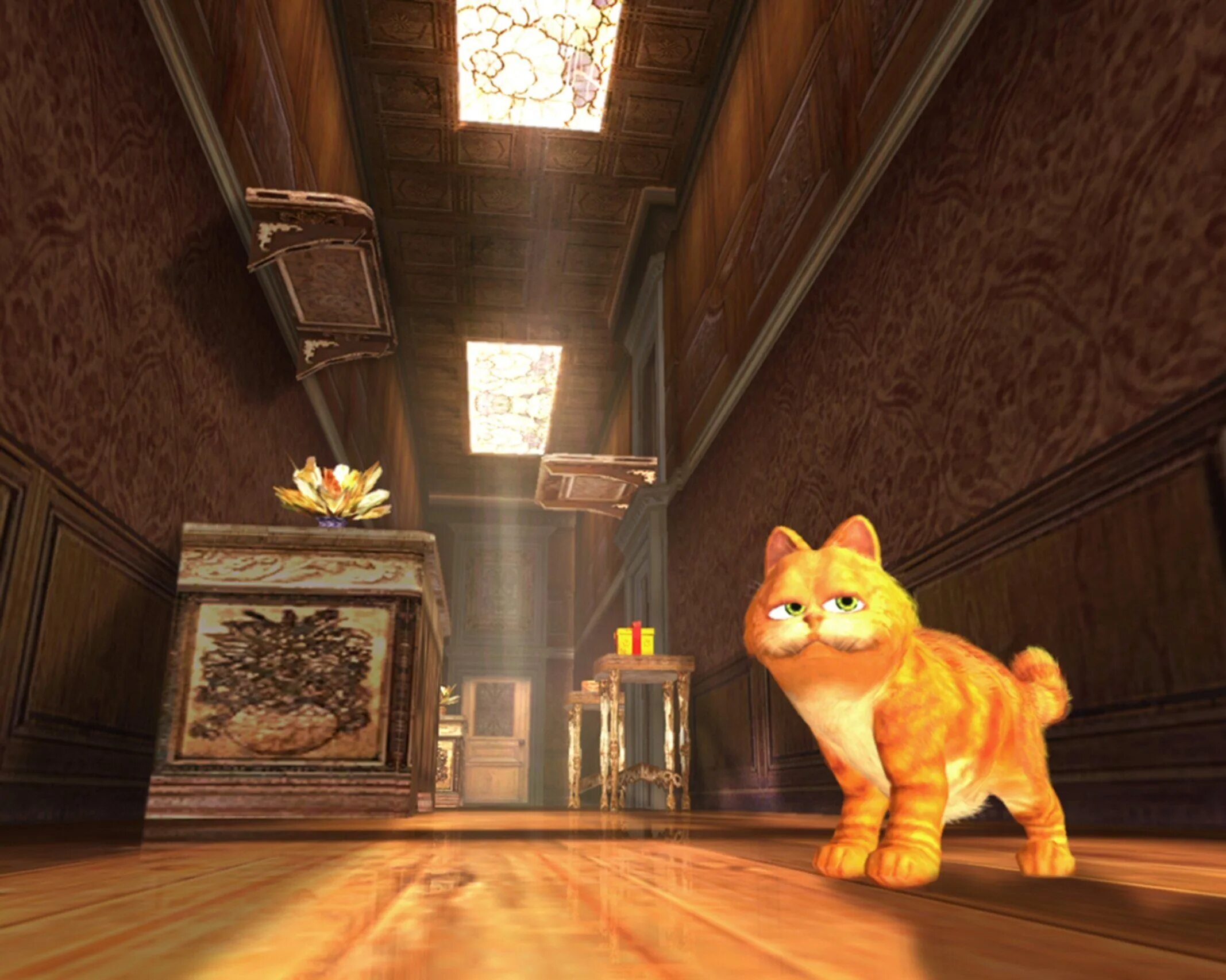 Кот дремот фото из игры. Garfield 2 игра. Кот Гарфилд 2. Garfield: a Tail of two Kitties игра. Garfield игра 2004 2.