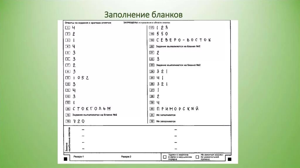 Образец заполнения бланков ОГЭ по географии. Бланки заполнения ОГЭ по географии. Образец Бланка ОГЭ. Заполнение бланкаогэ 9 кл.