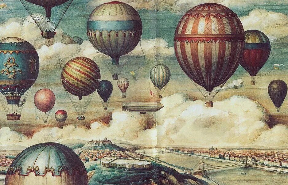 Ретро шаре. Vintage-hot-Air-Balloon-vector-15.