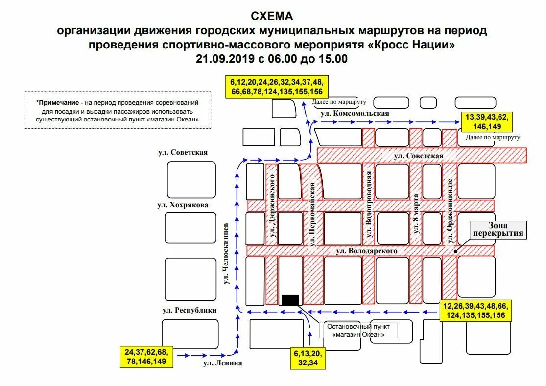 Перекрытие дорог Саранск. Схема маршрута 124. Кросс нации схема. Перекрытие улиц на кросс наций Тюмень 2022.