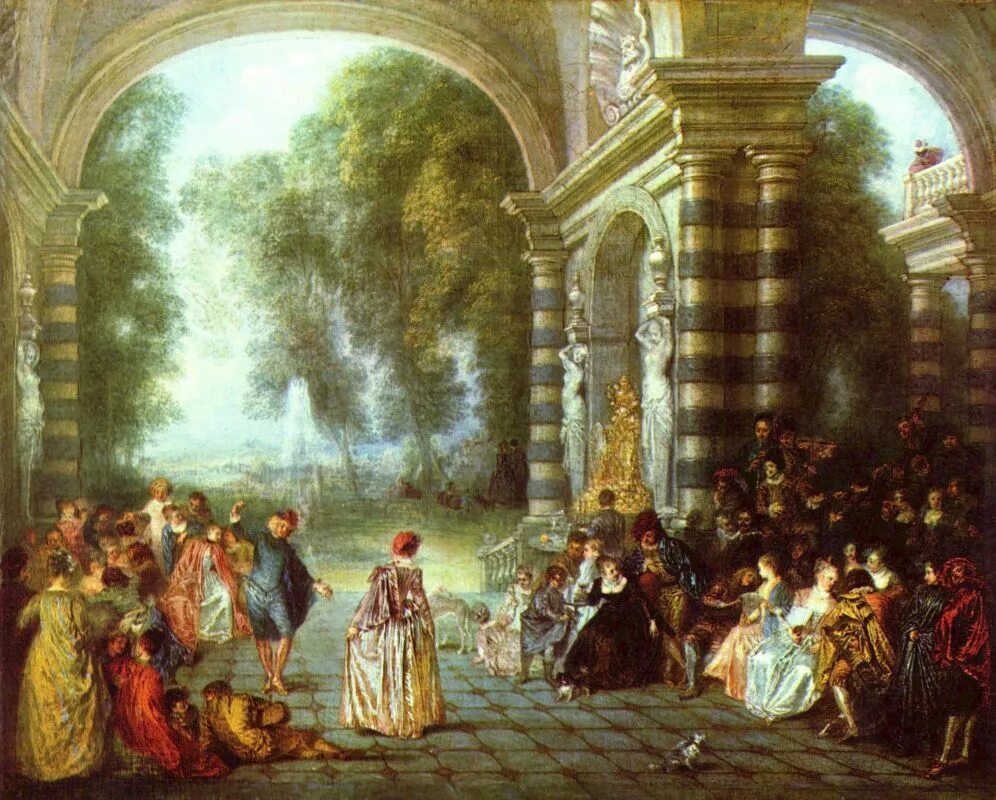 Xviii вв. Антуан Ватто радости бала. Антуан Ватто «радости бала» 1715 -1717.