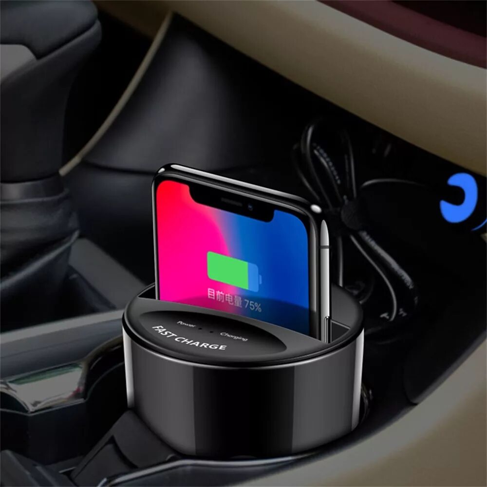 Qi Wireless Charger for car Cup Holder. Беспроводная зарядка x5. Зарядка для айфона car Wireless. Беспроводная зарядка в авто.