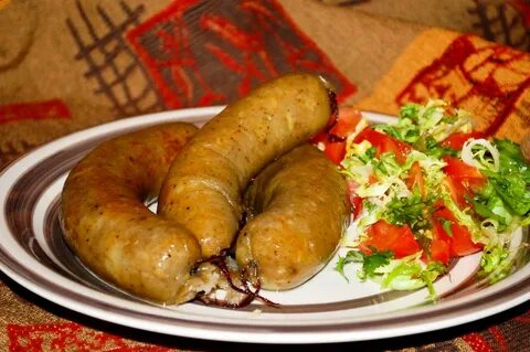 Колбаса картофельная со шкварками