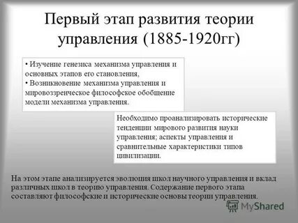 С чем было связано возникновение практики управления