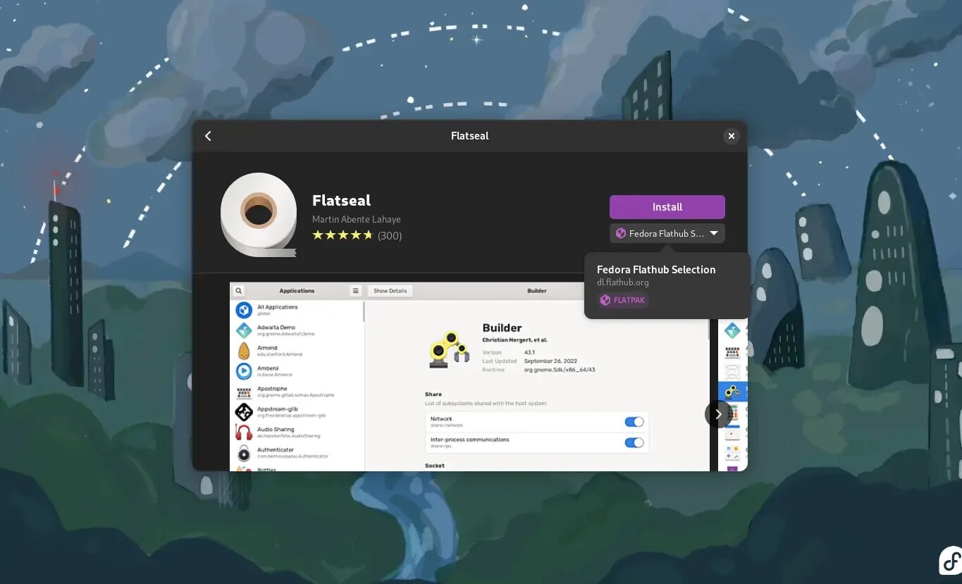 Flathub linux. Fedora linux gnome. fedora 37 workstation. fedora gnome 43. flathub.