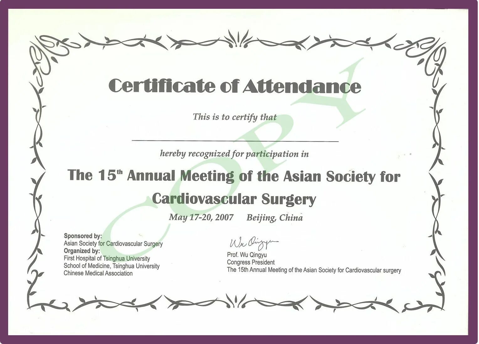 This is to certify