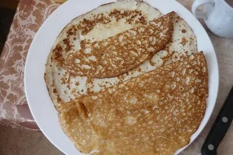 Блины без молока пошагово