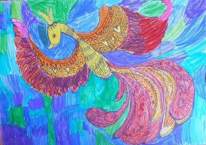 Как нарисовать жар птицу 3 класс. Рисование жар птица.