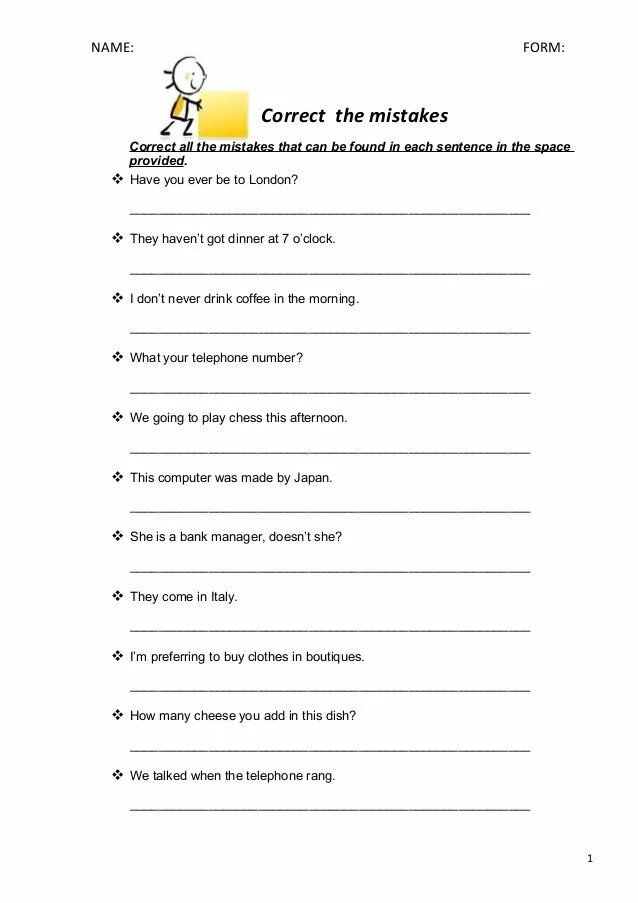 Correct the mistakes in each sentence. Correct the mistakes in the sentences Worksheet. Find mistakes Worksheets. Correct the mistakes Worksheets. Correcting mistakes Worksheets.