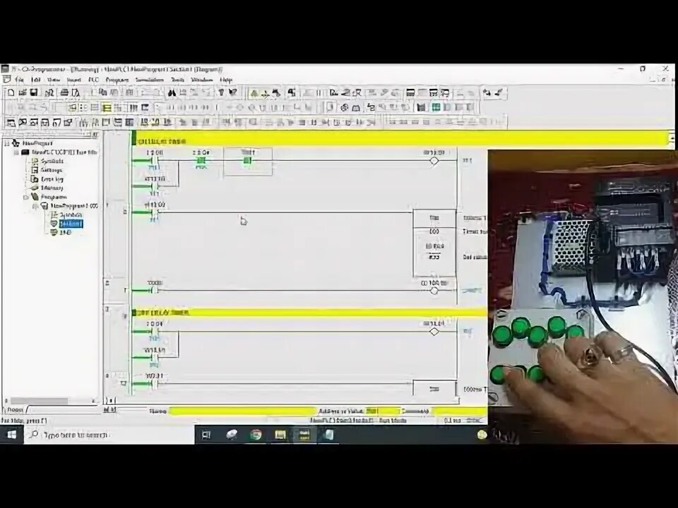 Программа сх. Off delay timer Omron.