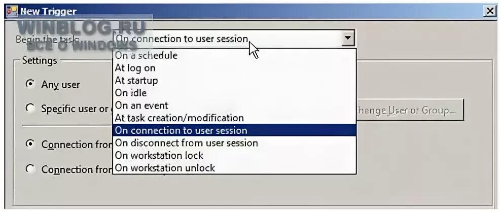 Connection session