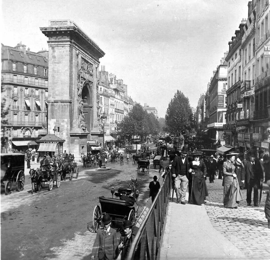 Ворота сен Дени в Париже. Париж сен Дени 1890. Франция 1900 г. Париж Авеню фош 1940.