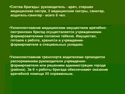 Состав бригады